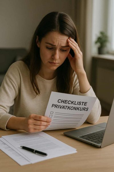Checkliste für den Privatkonkurs